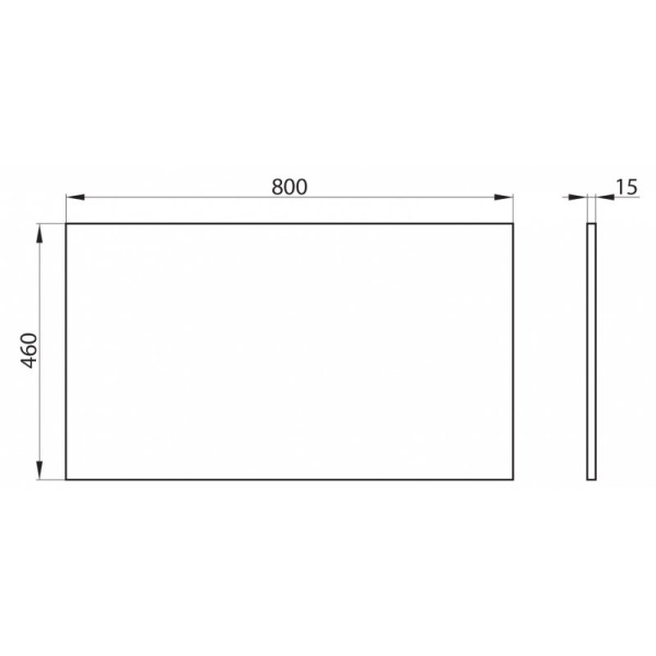 Столешница BelBagno для накладной раковины 800x460x15 коричневая (PIETRA-800-HPL-PT)