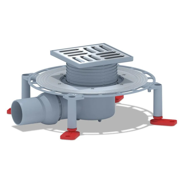 Трап горизонтальный 50 мм. (120*120) АНИ регулируемый, с комбинированным затвором (решетка нерж.ст.) АНИ пласт (TVZ5614) Трап горизонтальный 50 мм. (120*120) АНИ регулируемый, с комбинированным затвором (решетка нерж.ст.) АНИ пласт (TVZ5614)