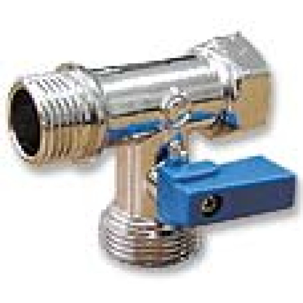 Кран проходной Fornara 1/2"x3/4"x1/2" НВ шаровый (хром) (124 DE-C-BO)