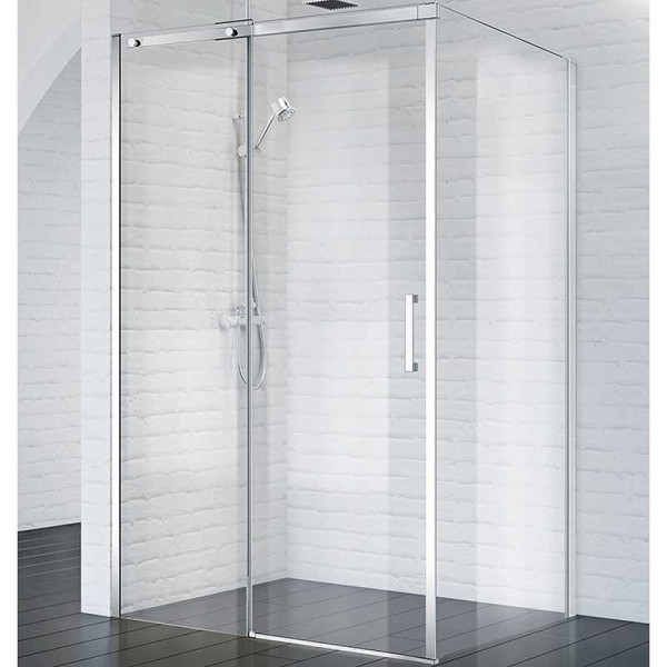 Душевой уголок BelBagno Acqua 140x100 стекло прозрачное, профиль хром (ACQUA-AH-1-140/100-C-Cr) Душевой уголок BelBagno Acqua 140x100 стекло прозрачное, профиль хром (ACQUA-AH-1-140/100-C-Cr)