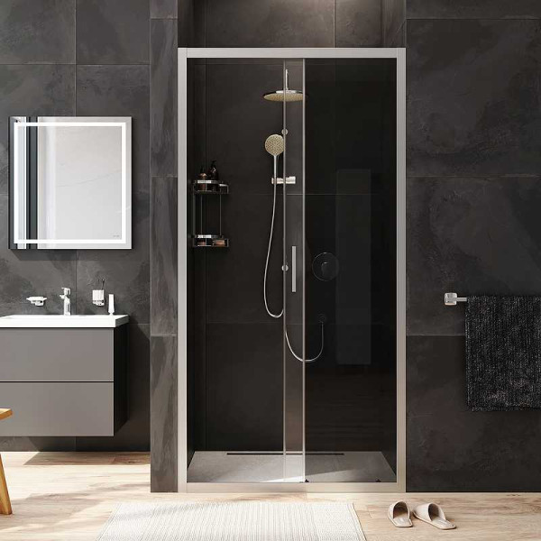 Дверь душевая AM.PM Gem 100x195 стекло прозрачное, тонированное, профиль хром матовый (W90G-100-1-195MG) Дверь душевая AM.PM Gem 100x195 стекло прозрачное, тонированное, профиль хром матовый (W90G-100-1-195MG)