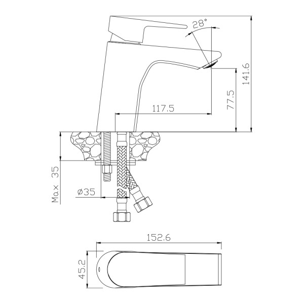 Смеситель для раковины Wesnaart Briz хром (BRI20-210) Смеситель для раковины Wesnaart Briz хром (BRI20-210)