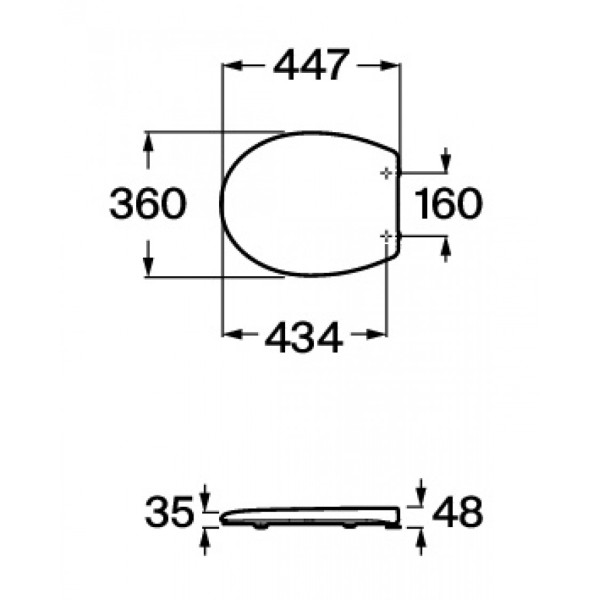 Сиденье для унитаза Roca Victoria 36x44,7x48 с микролифтом белое (7.801B.6.20.B)