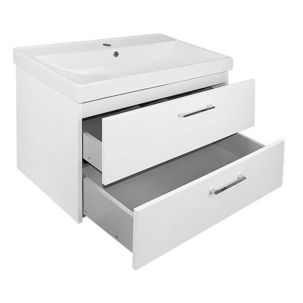 Тумба подвесная Azario с раковиной Ника 80 с раковиной Tempo 80 (CS00091369)