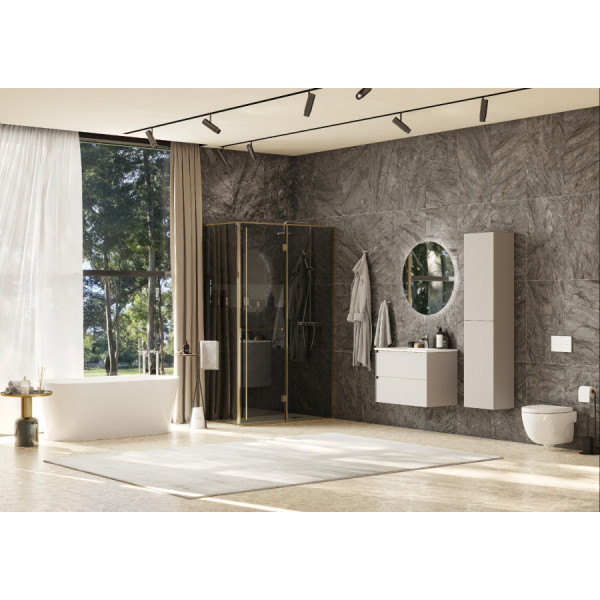 Душевая дверь Roca Apex 120x80x200  R стекло тонированное, профиль золото матовое (Z.RU93.0.788.8)