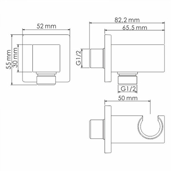 Смеситель для биде WasserKRAFT черная (A66096)