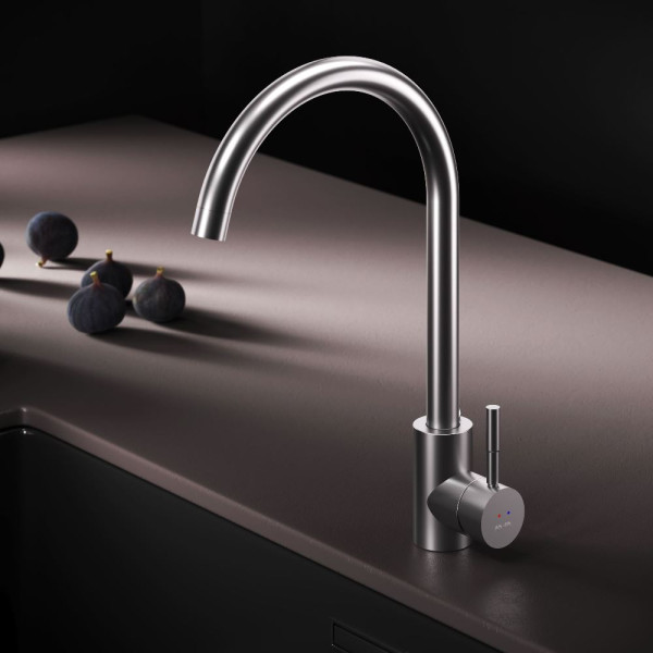 Смеситель для кухни AM.PM X-Joy S с С-изливом сатин (F85B07111)