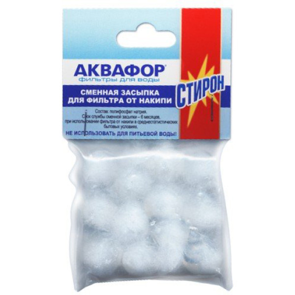 Наполнитель для Аквафор Стирон от накипи, полифосфат натрия (201964) Наполнитель для Аквафор Стирон от накипи, полифосфат натрия (201964)