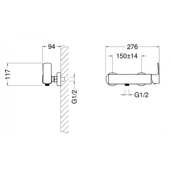 Смеситель для душа Zeegres Z.KON (72005001)