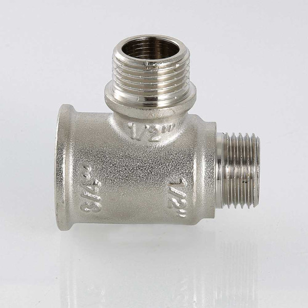 Тройник переходной 3/4"х1/2"х3/4" ВНН Valtec (никель) (VTr.133.RN.050405)