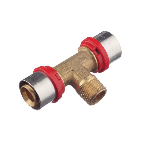 Тройник Tiemme 26х1/2"Нх26 латунь (пресс) (1650149 / 1658G260426CZ)