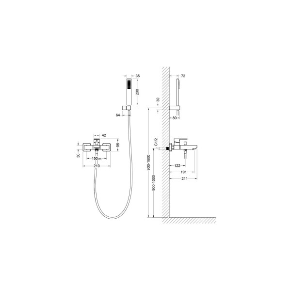 Смеситель для ванны Aquatek Либра хром (AQ1649CR) Смеситель для ванны Aquatek Либра хром (AQ1649CR)