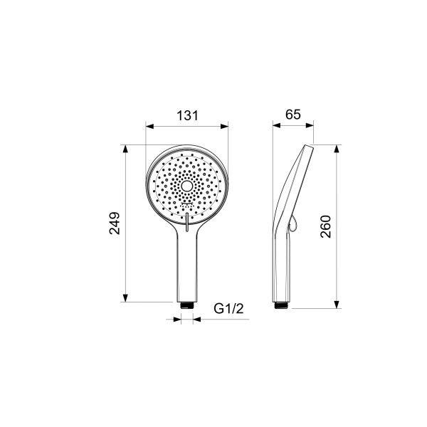Душевая лейка Aquatek Лугано черный матовый (AQ2201MB)