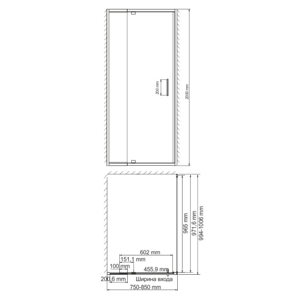 Душевой уголок Wasserkraft Berkel 80х100х200 стекло прозрачное (48P29) Душевой уголок Wasserkraft Berkel 80х100х200 стекло прозрачное (48P29)