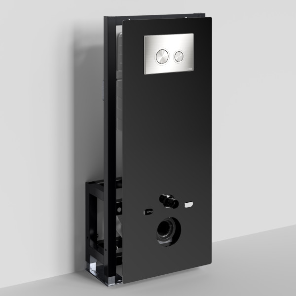 Инсталляция для унитаза WasserKRAFT Glan с клавишей смыва никель (66TLT.010.ME.BL.BN01)