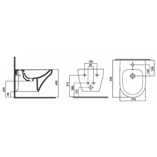 Биде подвесное AM.PM Inspire 54х37 (C503411WH) Биде подвесное AM.PM Inspire 54х37 (C503411WH)
