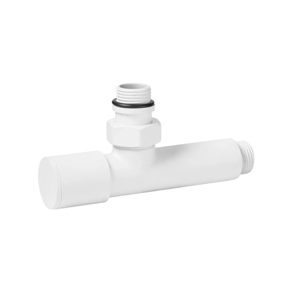 Вентиль запорный для полотенцесушителя Vieir 1/2"x1/2" НН белый (VR2033-F)