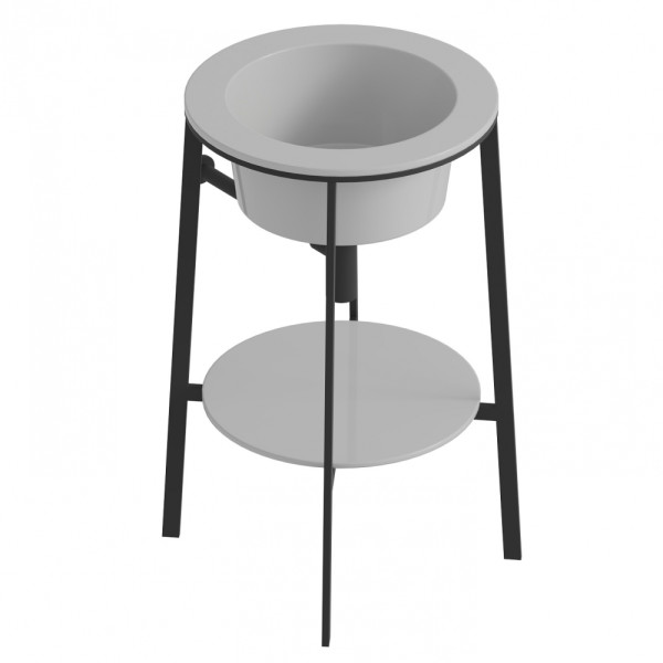 Раковина с консолью Аbber Bequem 50x50x85 белая (AC2130)