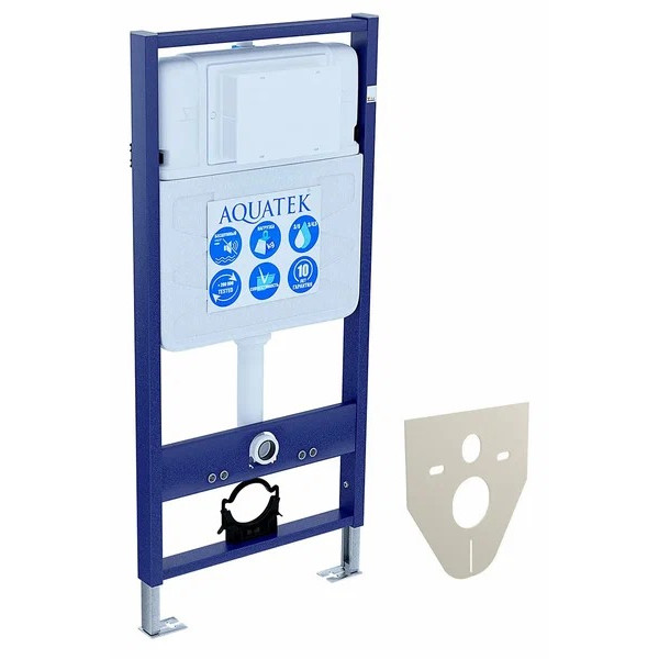 Инсталляция с унитазом Aquatek Европа New-KKI2 рама Standard INS-0000012+звукоизоляционная прокладка+крепеж KKI-0000002+унитаз Европа AQ1106