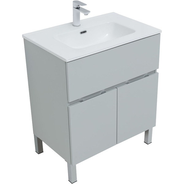 Тумба напольная Aquanet Алвита New 70 1 ящик, 2 дверцы, серый (00303899)