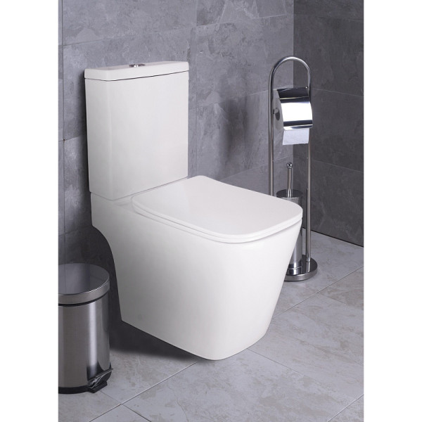 Унитаз напольный Azario Ferra 365x650x785 с сиденьем с микролифтом белый (AZ-1015)