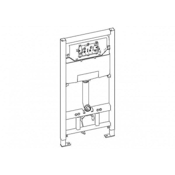 Инсталляция для унитаза с клавишей BelBagno хром (BB001-120/BB005-PR-CHROME)