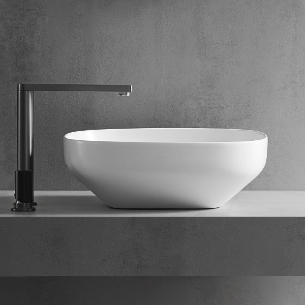 Раковина накладная Abber Bequem 42x42x14 белая (AC2123)