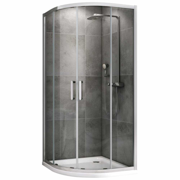 Душевой уголок Abber Schwarzer Diamant 90x90 стекло прозрачное, профиль профиль хром (AG01090)