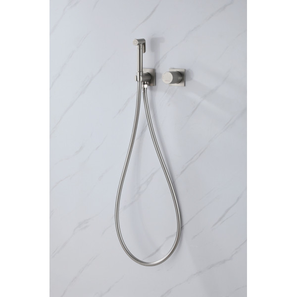 Смеситель с гигиеническим душем Abber Rund сатин (AF8725SP)