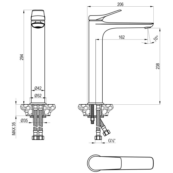 Смеситель для раковины Lemark Ortus хром (LM11309C)