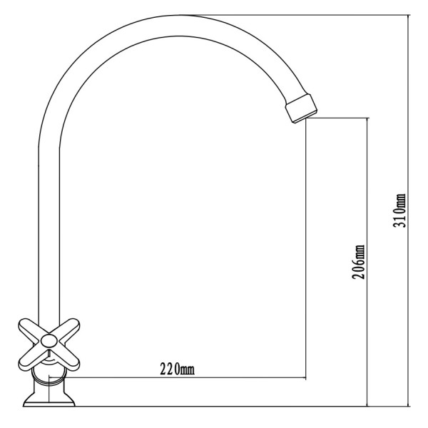 Смеситель для кухни Voda Eco Star хром (STR519) Смеситель для кухни Voda Eco Star хром (STR519)
