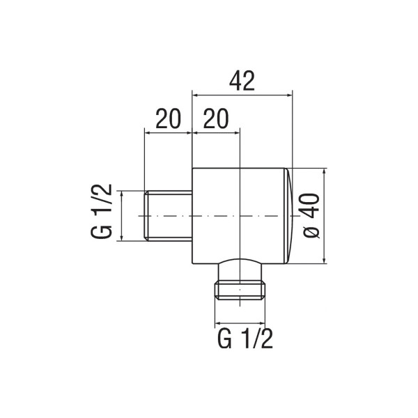 Шланговое подключение Nobili 1/2" хром (AD150/1CR)