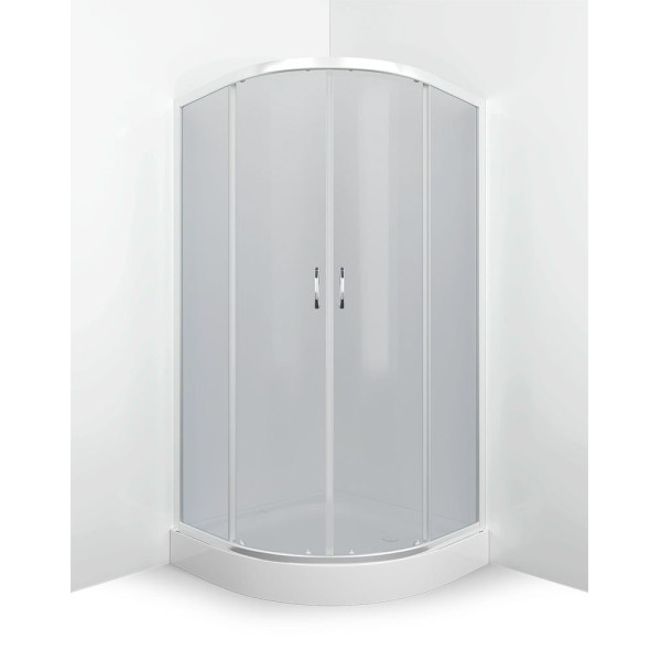 Душевой уголок Erlit 80х80 с поддоном, стекло тонированное, профиль хром, без крыши (ER0508-C4)