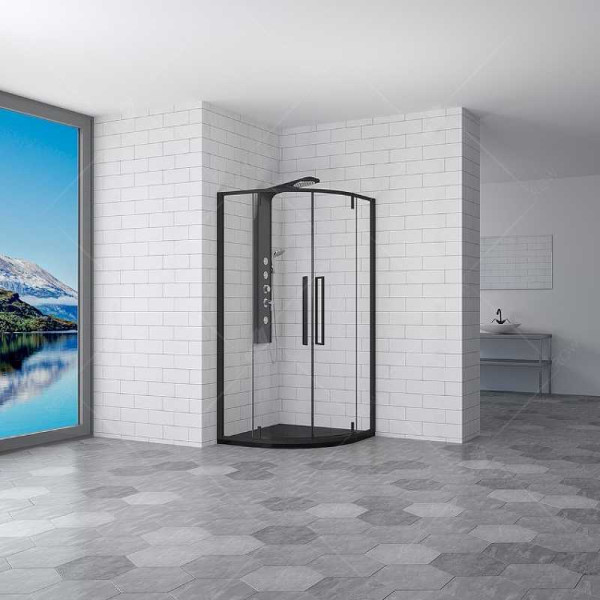 Душевой уголок RGW SV-53 B 80*80 стекло прозрачное, профиль черный 06325388-14