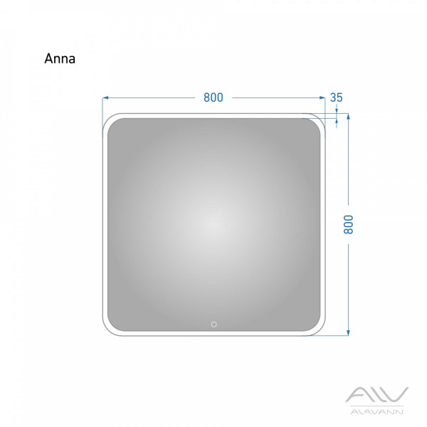 Зеркало с подсветкой Alavann Anna 80