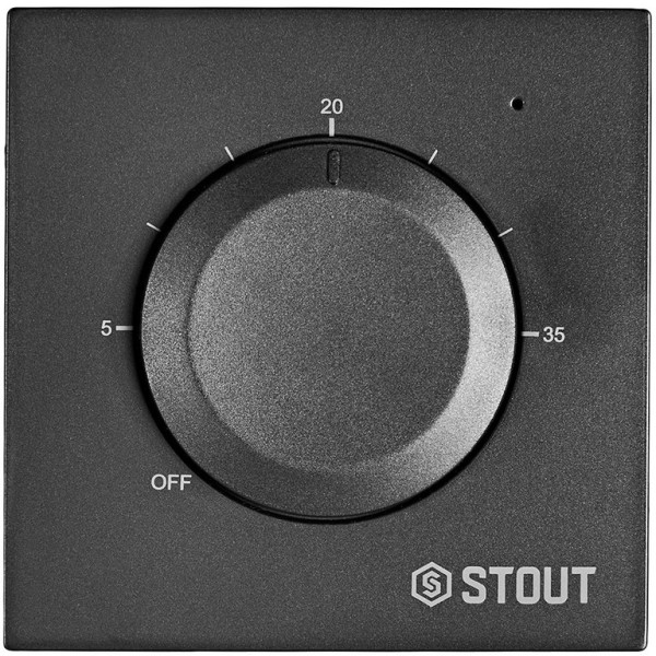 Терморегулятор Stout для теплого пола 16А 230В черный (STE-2001-110720) Терморегулятор Stout для теплого пола 16А 230В черный (STE-2001-110720)