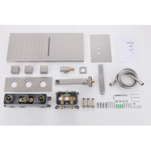 Душевая система Abber Daheim с изливом хром (AF8253SP)