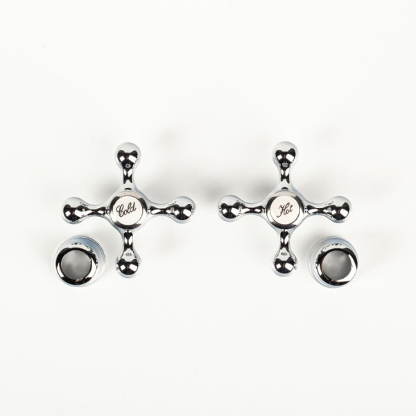 Маховик для смесителя 8x24 крест хром комплект 2 шт Iddis (991KR241SM)