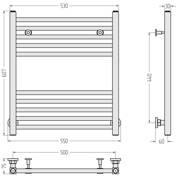 Полотенцесушитель водяной Сунержа Модус 600x500 матовый белый (30-0250-6050) Полотенцесушитель водяной Сунержа Модус 600x500 матовый белый (30-0250-6050)
