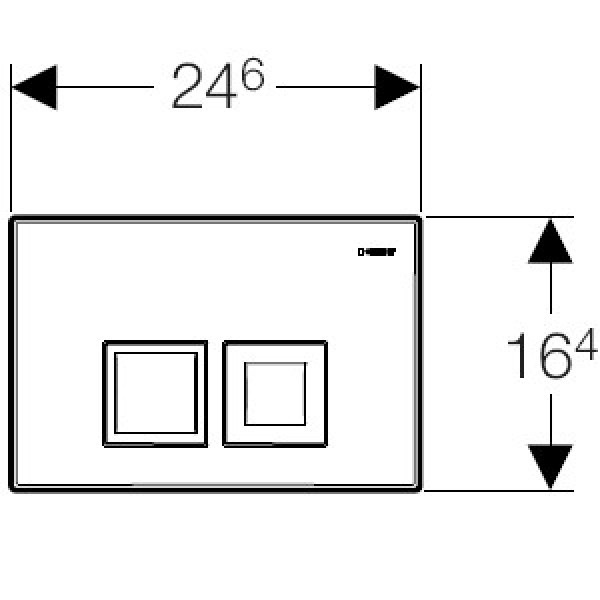 Клавиша смывная Geberit Delta 50 хром матовый (115.135.46.1)