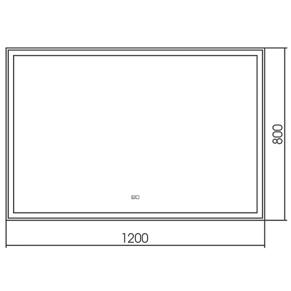 Зеркало Azario Ливия 120x80 - 2 сенсорный выключатель+двойной подогрев (ФР-00001767)
