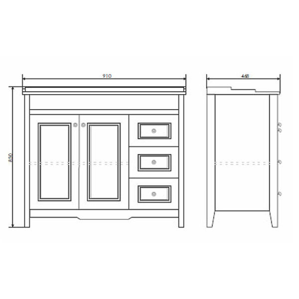 Тумба подвесная с раковиной Comforty Тбилиси 900x468x910 белый глянцевый (00003132630)