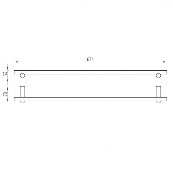 Полотенцедержатель Abber Osten 316 сталь брашированная (AA1857BST)