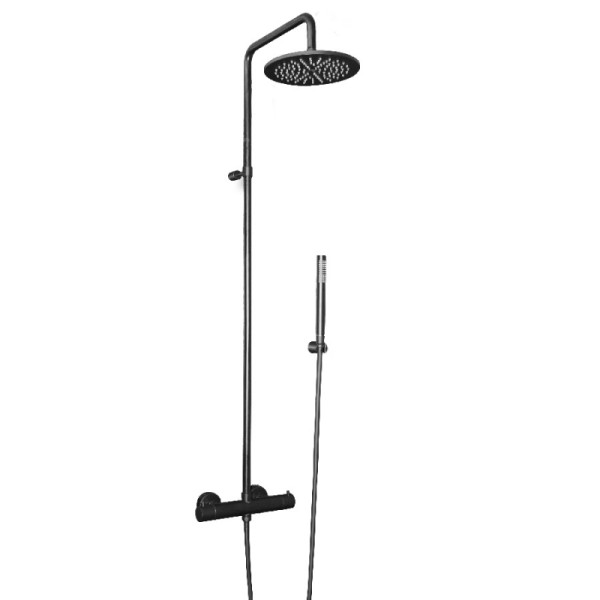 Душевая система Paffoni Birillo Fix черный (ZCOL684LIQNO)