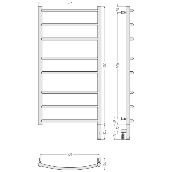 Полотенцесушитель электрический Сунержа Галант 3.0 1000x500 провод справа матовый чёрный (31-5801-1050) Полотенцесушитель электрический Сунержа Галант 3.0 1000x500 провод справа матовый чёрный (31-5801-1050)
