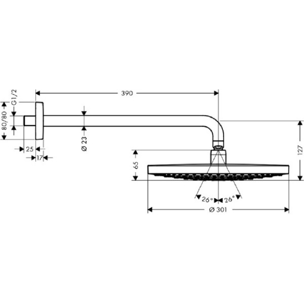 Душ верхний Hansgrohe Raindance Select S (27378400)