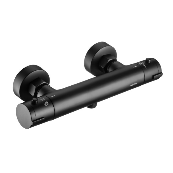 Смеситель термостатический для душа Swedbe Mercury черный (9025B)