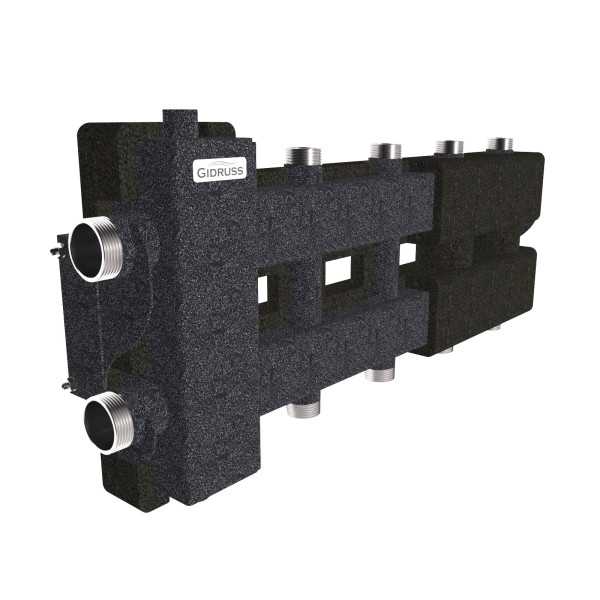 Коллектор балансировочный Gidruss BM-80-5DU.EPP (до 80 кВт, подкл. котла G 1 1/4", 2+2 контура G 1", боковой контур G 1 1/4", 4D-кронштейны K.UMS, EPP Коллектор балансировочный Gidruss BM-80-5DU.EPP (до 80 кВт, подкл. котла G 1 1/4", 2+2 контура G 1", боковой контур G 1 1/4", 4D-кронштейны K.UMS, EPP