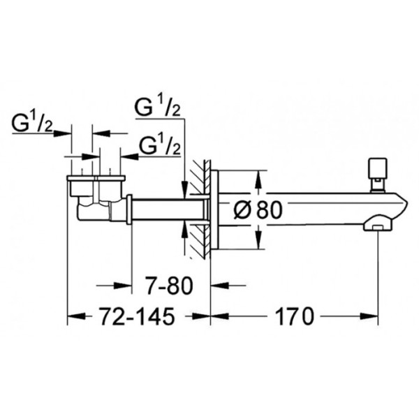 Излив для ванны с переключателем Grohe Eurodisc Cosmopolitan (13279002) Излив для ванны с переключателем Grohe Eurodisc Cosmopolitan (13279002)