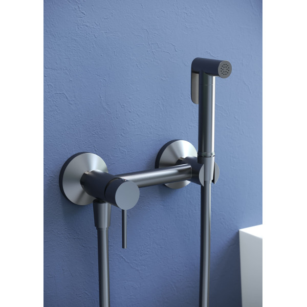 Смеситель с гигиеническим душем RGW Shower Panels серый Brush (581408215-11)